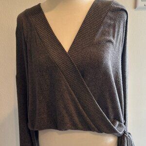 Long Sleeve Grey Top with side tie